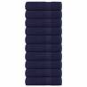  Hand Towels 10 pcs Navy Blue 50x100 cm 360 gsm 100% Cotton Colour navy blue Size 50 x 100 cm Quantity in Package 10 