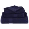 Shower Towels Set - 4 Navy Blue 100% Cotton Towels | HipoMarket