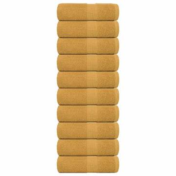 Soap Towels 10 pcs Gold 30x30 cm 100% Cotton - Hipomarket