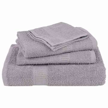 10 pcs Grey Shower Towels - 100% Cotton, 70x140 cm