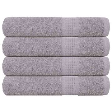 Premium Sauna Towels 4 pcs Grey - 100% Cotton & Hygienic