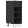 Bottom Cabinet Black 30x44.5x81.5 cm - Durable Engineered Wood