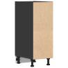 Bottom Cabinet Black 30x44.5x81.5 cm - Durable Engineered Wood