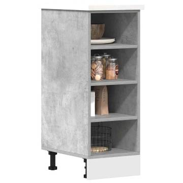 Bottom Cabinet Concrete Grey | Durable Engineered Wood Storage