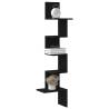 Wall Corner Shelf Black - Stylish & Space-Saving Design