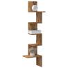 Wall Corner Shelf - Old Wood 32x32x127.5 cm | Hipomarket UK