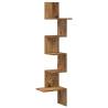 Wall Corner Shelf - Old Wood 32x32x127.5 cm | Hipomarket UK