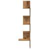 Wall Corner Shelf - Old Wood 32x32x127.5 cm | Hipomarket UK