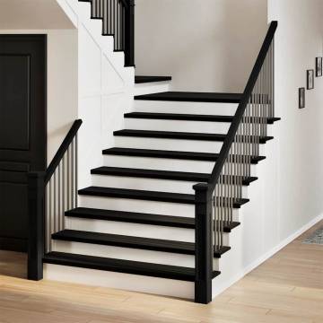 Dark Brown Solid Oak Stair Treads - 4 pcs | Hipo Market