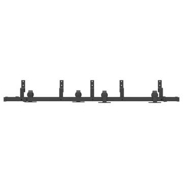 Sliding Door Hardware Kit 183 cm Steel Black | Hipomarket UK