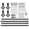 Sliding Door Hardware Kit 213.5 cm - Steel Black