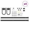 Sliding Door Hardware Kit 183 cm - Steel Black