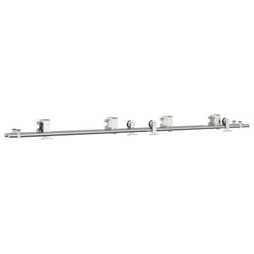 Sliding Door Hardware Kit 200 cm - Stainless Steel Silver