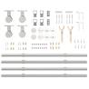 Sliding Door Hardware Kit 200 cm - Stainless Steel Silver