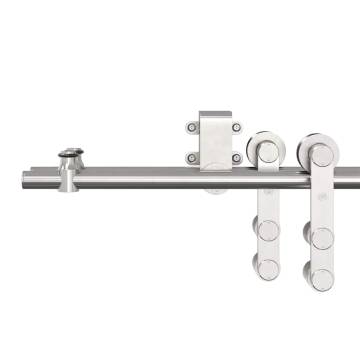 Sliding Door Hardware Kit 183 cm | Durable Stainless Steel Silver