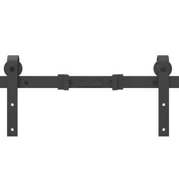 Sliding Door Hardware Kit 213.5 cm Steel Black | Hipomarket