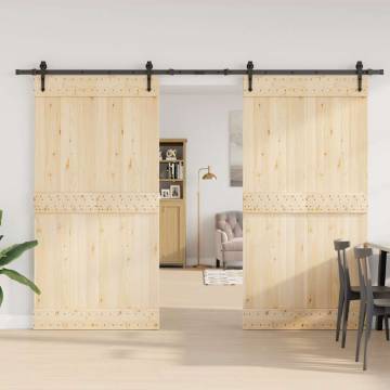 Sliding Door Hardware Kit - 152.5 cm Steel Black | HipoMarket