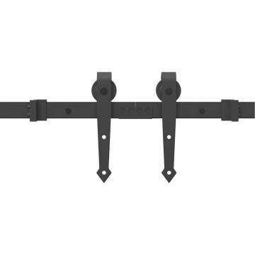 Sliding Door Hardware Kit - 152.5 cm Steel Black | HipoMarket