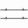 Sliding Door Hardware Kit - 152.5 cm Steel Black | HipoMarket