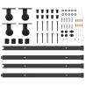 Sliding Door Hardware Kit - 152.5 cm Steel Black | HipoMarket