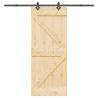  Sliding Door with Hardware Set 85x210 cm Solid Wood Pine Size 85 x 210 cm (213.5 cm) Quantity in Package 1 Model triangle 