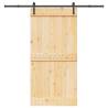  Sliding Door with Hardware Set 100x210 cm Solid Wood Pine Size 100 x 210 cm (213.5 cm) Quantity in Package 1 