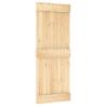 Sliding Door with Hardware Set - Solid Pine Wood, 80x210 cm