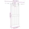 Sliding Door with Hardware Set 85x210 cm Solid Wood Pine