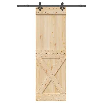 Solid Wood Pine Sliding Door with Hardware Set | 70x210 cm