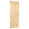 Sliding Pine Door Set 80x210 cm | Quality Hardware Included