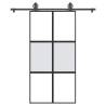  Sliding Door with Hardware Set 102,5x205 cm Tempered Glass&Aluminium Size 102.5 x 205 cm (183 cm) Quantity in Package 1 Model 3x2 grids Pattern matt and transparent 