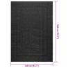 Rug ZIZUR Anthracite 140x200 cm - Jute Look Indoor/Outdoor