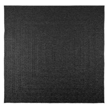 Rug ZIZUR Anthracite 200x200 cm - Stylish Jute Look Rug