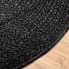 Rug ZIZUR Anthracite Ø 90 cm - Jute Look for Indoor & Outdoor