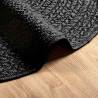 Rug ZIZUR Anthracite Ø 90 cm - Jute Look for Indoor & Outdoor