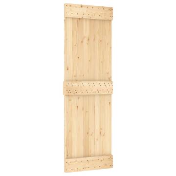 Sliding Door with Hardware Set | 70x210 cm Solid Pine Wood