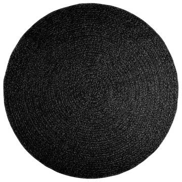 Rug ZIZUR Anthracite Ø160 cm - Durable Jute Look for Indoors & Outdoo