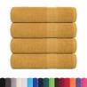 Hand Towels 4 pcs Gold 50x100 cm 100% Cotton - 360 gsm