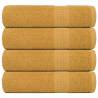  Bath Towels 4 pcs Gold 100x150 cm 360 gsm 100% Cotton Colour gold Size 100 x 150 cm Quantity in Package 4 