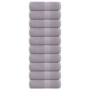 Soft 100% Cotton Soap Towels 10 pcs - Grey 30x30 cm