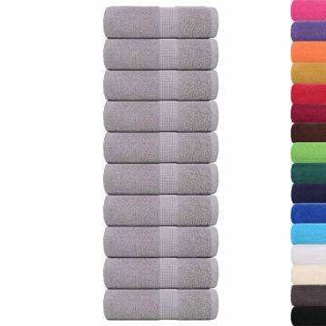 Soft 100% Cotton Soap Towels 10 pcs - Grey 30x30 cm