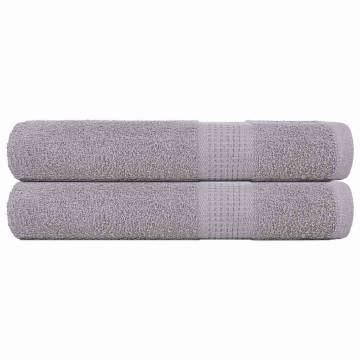 Sauna Towels in Grey - 2 pcs 80x200 cm 100% Cotton | HipoMarket