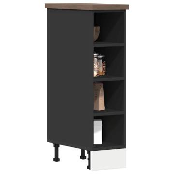 Bottom Cabinet Black - Durable Engineered Wood Storage