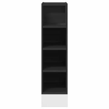 Bottom Cabinet Black - Durable Engineered Wood Storage