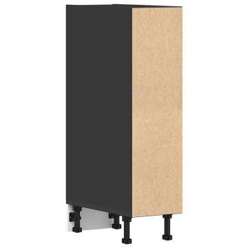 Bottom Cabinet Black - Durable Engineered Wood Storage