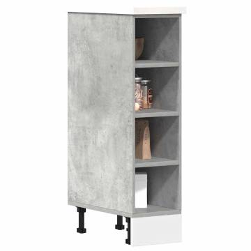 Concrete Grey Bottom Cabinet - Durable Engineered Wood | HipoMarket