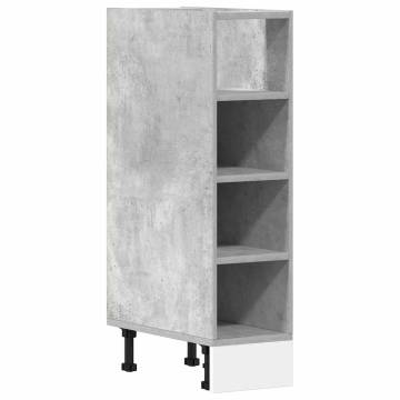 Concrete Grey Bottom Cabinet - Durable Engineered Wood | HipoMarket