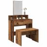  Dressing Stool Old Wood 70x35x45 cm Engineered Wood Colour old wood 