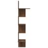 Wall Corner Shelf Brown Oak - 32x32x127.5 cm Engineered Wood