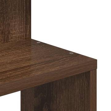 Wall Corner Shelf Brown Oak - 32x32x127.5 cm Engineered Wood